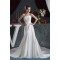 Sleeveless Satin Taffeta Strapless A-Line Sweet Wedding Dresses 2030949