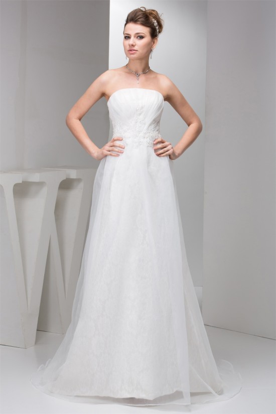 Sleeveless Sheath/Column Strapless Satin Lace Sweet Wedding Dresses 2030952 Sleeveless Sheath/Column Strapless Satin Lace Sweet Wedding Dresses 2030952