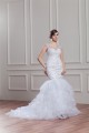 Sleeveless Sheer Mermaid/Trumpet Satin Organza Wedding Dresses 2030953
