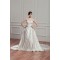 Sleeveless Sheer Satin Fine Netting A-Line Wedding Dresses 2030954