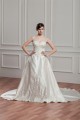 Sleeveless Sheer Satin Fine Netting A-Line Wedding Dresses 2030954