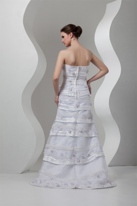 Sleeveless Soft Sweetheart A-Line Satin Organza Embellished Wedding Dresses 2030956 Sleeveless Soft Sweetheart A-Line Satin Organza Embellished Wedding Dresses 2030956