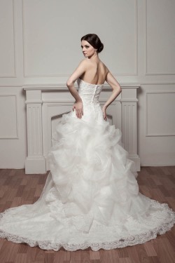 Sleeveless Soft Sweetheart A-Line Lace Wedding Dresses 2030957