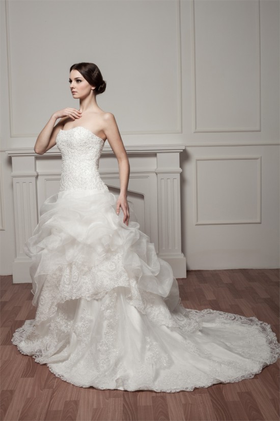 Sleeveless Soft Sweetheart A-Line Lace Wedding Dresses 2030957 Sleeveless Soft Sweetheart A-Line Lace Wedding Dresses 2030957