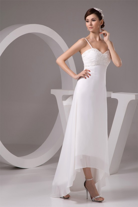 Sleeveless Spaghetti Straps Chiffon Reception Wedding Dresses 2030959 Sleeveless Spaghetti Straps Chiffon Reception Wedding Dresses 2030959