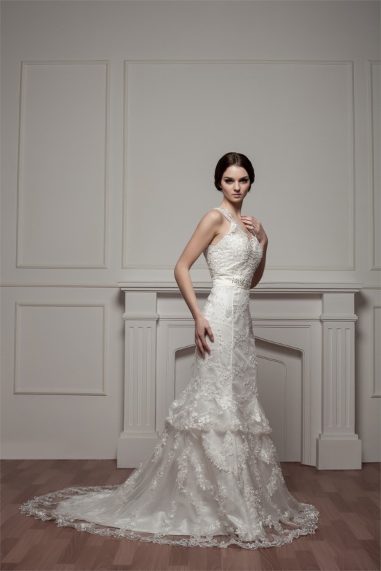 Trumpet/Mermaid V-Neck Beaded Lace Wedding Dresses 2030962 Trumpet/Mermaid V-Neck Beaded Lace Wedding Dresses 2030962
