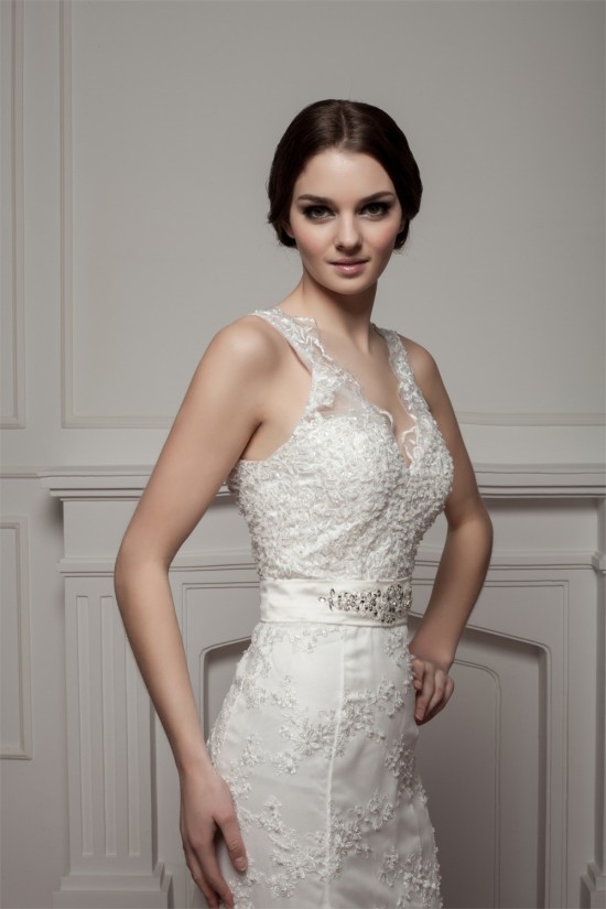 Trumpet/Mermaid V-Neck Beaded Lace Wedding Dresses 2030962 Trumpet/Mermaid V-Neck Beaded Lace Wedding Dresses 2030962