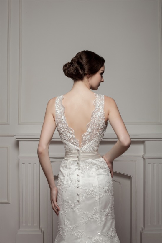 Trumpet/Mermaid V-Neck Beaded Lace Wedding Dresses 2030962 Trumpet/Mermaid V-Neck Beaded Lace Wedding Dresses 2030962