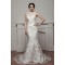 Trumpet/Mermaid V-Neck Beaded Lace Wedding Dresses 2030962