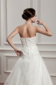 A-Line Sleeveless Strapless Satin Beaded Lace Wedding Dresses 2030963