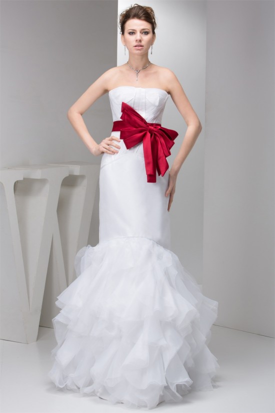Sleeveless Strapless Satin Mermaid/Trumpet Wedding Dresses 2030964 Sleeveless Strapless Satin Mermaid/Trumpet Wedding Dresses 2030964