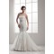 Sleeveless Strapless Satin Mermaid/Trumpet Beaded Lace Wedding Dresses 2030965