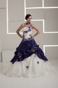 Sleeveless Strapless Satin Taffeta A-Line Wedding Dresses 2030968