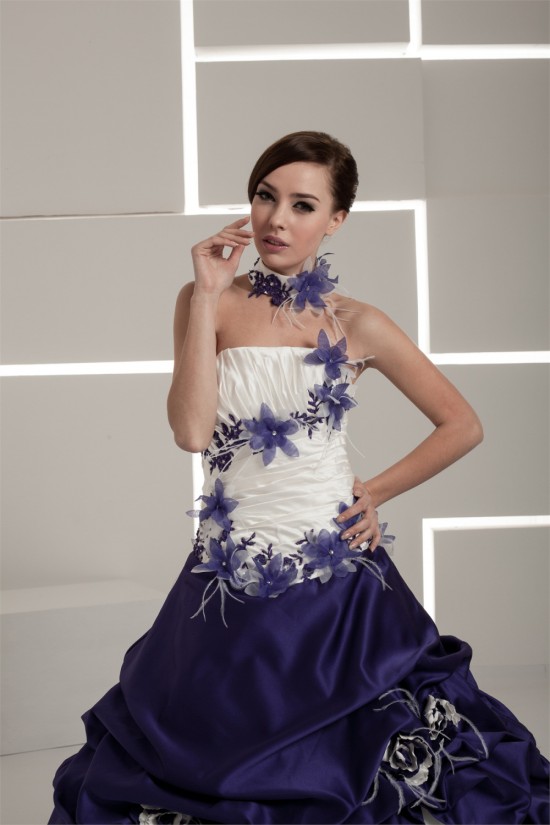 Sleeveless Strapless Satin Taffeta A-Line Wedding Dresses 2030968 Sleeveless Strapless Satin Taffeta A-Line Wedding Dresses 2030968