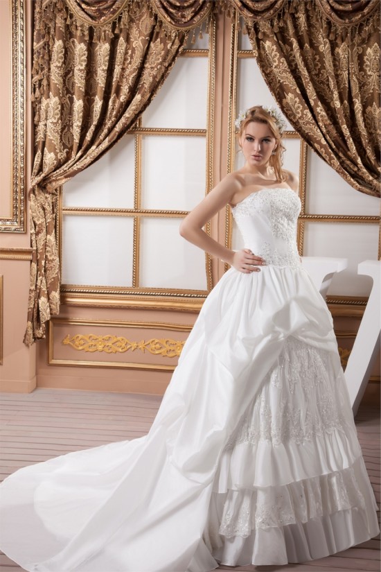 Sleeveless Strapless Satin Taffeta Ball Gown Lace Wedding Dresses 2030969 Sleeveless Strapless Satin Taffeta Ball Gown Lace Wedding Dresses 2030969