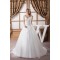 Elegant Sleeveless Straps A-Line Satin Fine Netting Lace Wedding Dresses 2030970