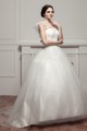 Sleeveless Straps Satin Fine Netting Netting Wedding Dresses 2030971