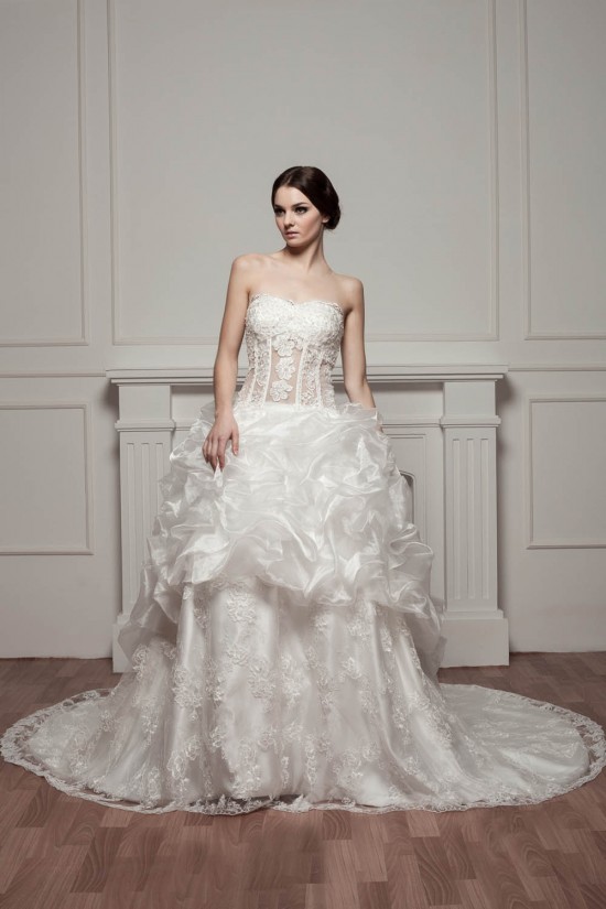 Sleeveless Sweetheart A-Line Satin Lace Beautiful Wedding Dresses 2030972 Sleeveless Sweetheart A-Line Satin Lace Beautiful Wedding Dresses 2030972