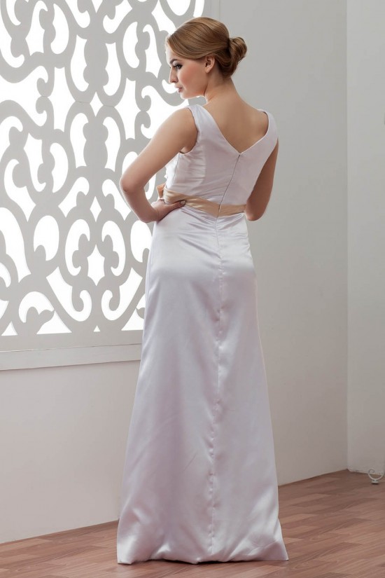 Sleeveless V-Neck Elastic Woven Satin Sheath/Column Wedding Dresses 2030974 Sleeveless V-Neck Elastic Woven Satin Sheath/Column Wedding Dresses 2030974