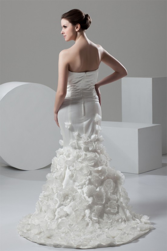 Trumpet/Mermaid Sweetheart Handmade Flowers Wedding Dresses 2030975 Trumpet/Mermaid Sweetheart Handmade Flowers Wedding Dresses 2030975