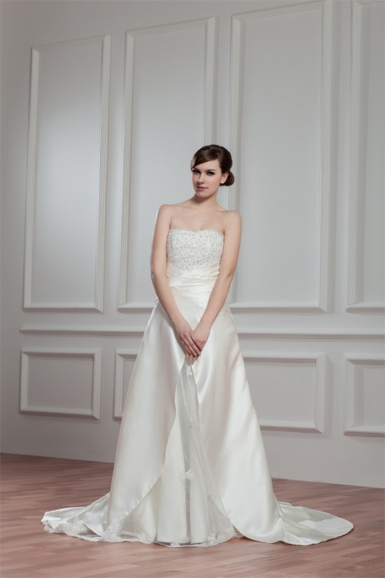 A-Line Strapless Beaded Lace Wedding Dresses with A Short Sleeve Jacket 2030976 A-Line Strapless Beaded Lace Wedding Dresses with A Short Sleeve Jacket 2030976