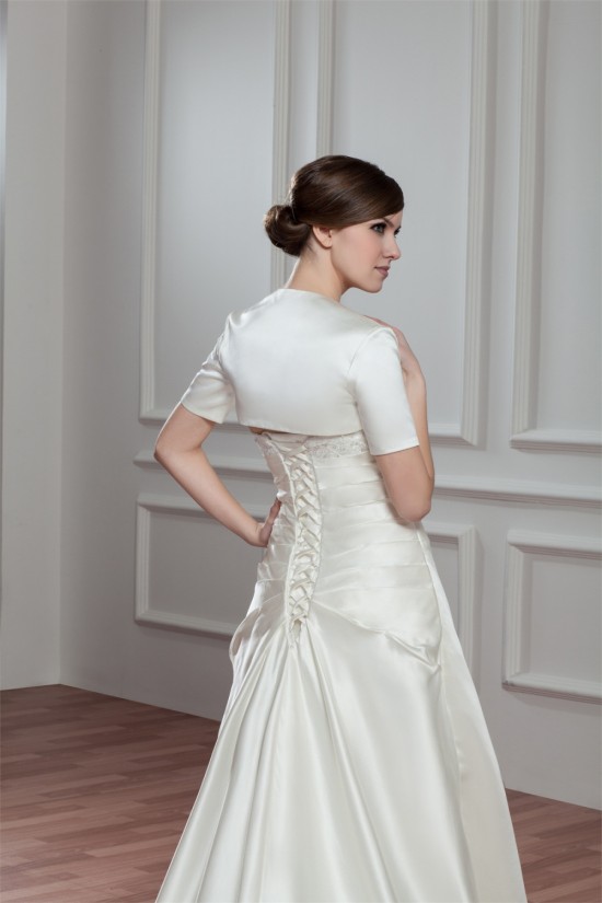 A-Line Strapless Beaded Lace Wedding Dresses with A Short Sleeve Jacket 2030976 A-Line Strapless Beaded Lace Wedding Dresses with A Short Sleeve Jacket 2030976