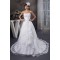 A-Line Strapless Satin Lace Wedding Dresses 2030979