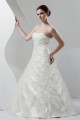 Soft Sweetheart Ball Gown Sleeveless Organza Taffeta Wedding Dresses 2030981