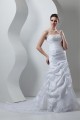 Soft Strapless Sleeveless Court Train Wedding Dresses 2030985