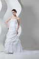 Soft Strapless Sleeveless Court Train Wedding Dresses 2030985