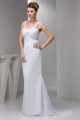 Beaded Straps Sleeveless Chiffon Sweep Train Wedding Dresses 2030988 Beaded Straps Sleeveless Chiffon Sweep Train Wedding Dresses 2030988
