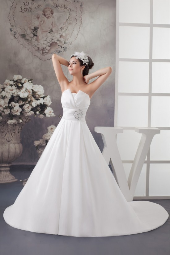 Strapless A-Line Strapless Beaded Wedding Dresses 2030991 Strapless A-Line Strapless Beaded Wedding Dresses 2030991