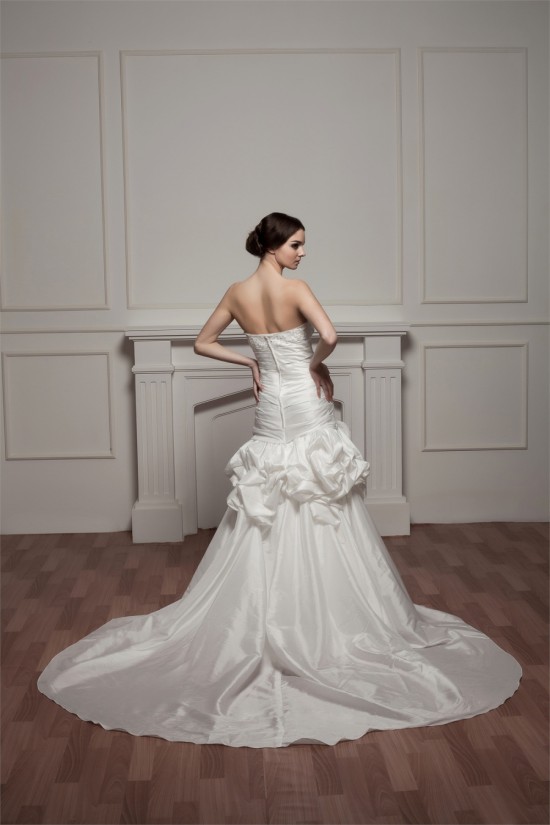 Strapless A-Line Sleeveless Satin Taffeta Beautiful Wedding Dresses 2030993 Strapless A-Line Sleeveless Satin Taffeta Beautiful Wedding Dresses 2030993