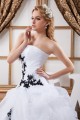 Strapless Ball Gown Sleeveless Satin Organza Beautiful Wedding Dresses 2030995