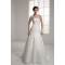 Strapless Satin A-Line Sleeveless Beautiful Beaded Wedding Dresses 2030996