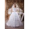 A-Line Strapless Satin Organza Princess Lace Wedding Dresses 2030997