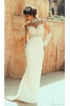 High Neck Beaded Long Sleeves Illusion Bodice Lace Wedding Dresses Bridal Gowns 3030010