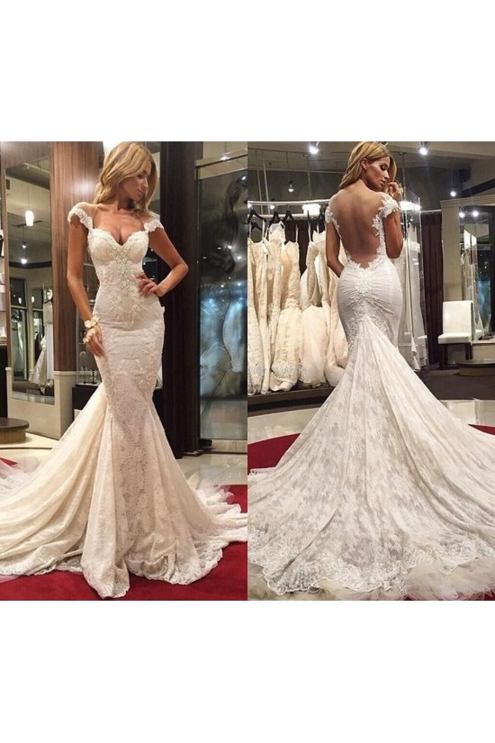 Mermaid Off-the-Shoulder Lace Wedding Dresses Bridal Gowns 3030014