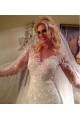 Long Sleeves Sheer Lace Wedding Dresses Bridal Gowns 3030016