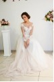 Sheer Long Sleeves Lace Tulle Wedding Dresses Bridal Gowns 3030018