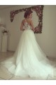 Lace Tulle Illusion Neckline Wedding Dresses Bridal Gowns 3030022