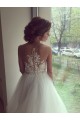 Lace Tulle Illusion Neckline Wedding Dresses Bridal Gowns 3030022