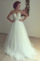 Lace Tulle Illusion Neckline Wedding Dresses Bridal Gowns 3030022