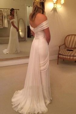 Chiffon Lace Off-the-Shoulder Wedding Dresses Bridal Gowns 3030024