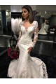Mermaid Long Sleeves Lace Wedding Dresses Bridal Gowns 3030025