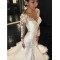 Mermaid Long Sleeves V-Neck Lace Wedding Dresses Bridal Gowns 3030027
