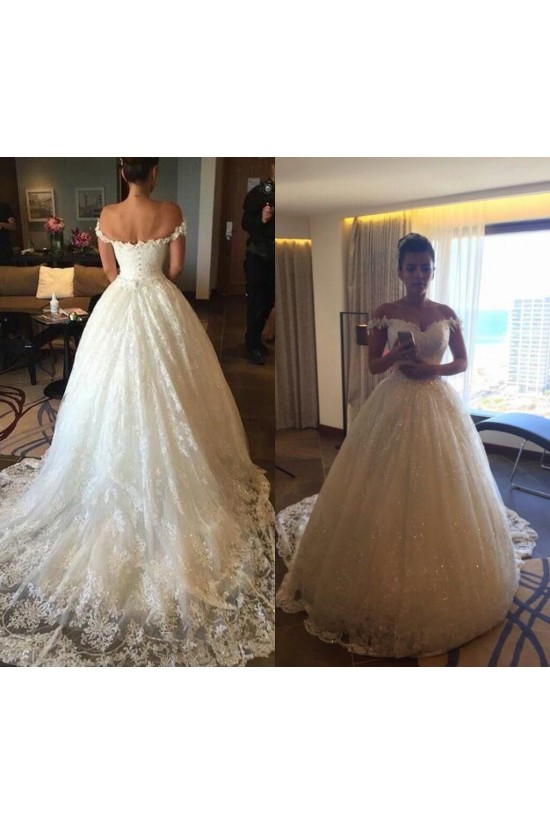 Lace Bridal Ball Gown Off-the-Shoulder Wedding Dresses Bridal Gowns 3030037
