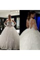 Sheer Long Sleeves Lace Bridal Ball Gown Wedding Dresses Bridal Gowns 3030038