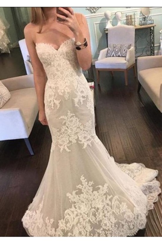 Mermaid Lace Sweetheart Wedding Dresses Bridal Gowns 3030043