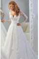 Long Sleeves V-Neck Lace Wedding Dresses Bridal Gowns 3030048
